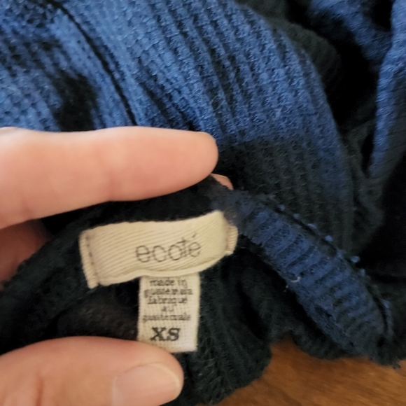 ECOTE Sheer Waffle Knit Top - Picture 7 of 11